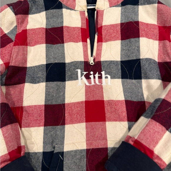 Kith kids SwEater with matching HAT Flannel Warm Quilted Hoodie Ivory size 10/11 - Picture 4 of 11